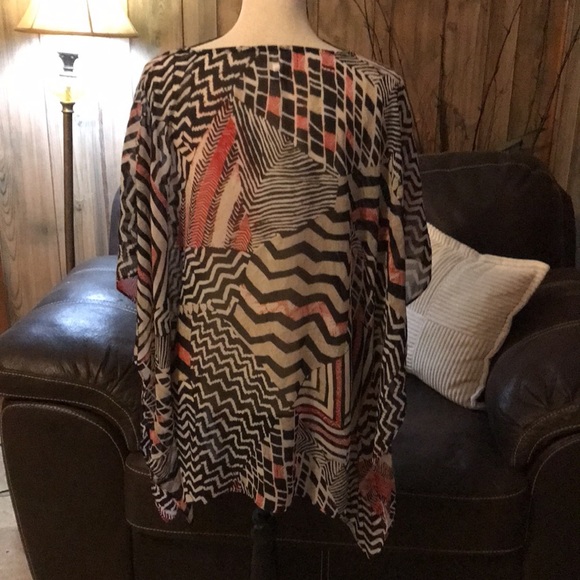 Chico’s Kimono Chevron/Animal PrintSize L/XL - Picture 4 of 8